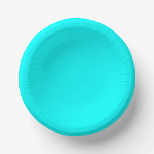 Solid Cyan 7 Inch Paper Bowl for Parties and Event Plate