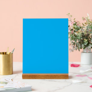 Solid Cyan Blue Background Acrylic Sign