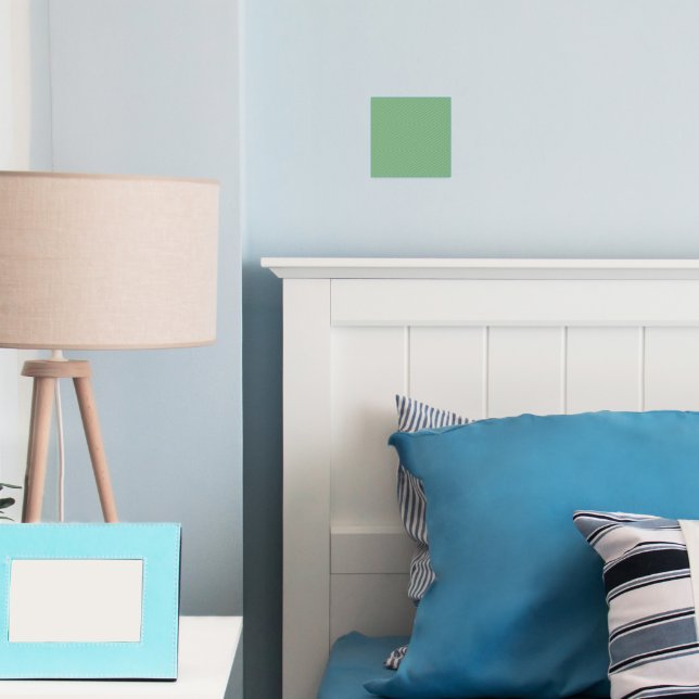 Solid Cyan Blue Background  Foil Prints (In Situ (Bedroom))