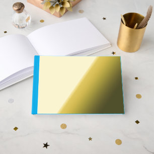 Solid Cyan Blue Background Guest Book