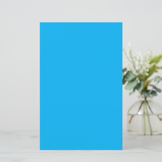 Solid Cyan Blue Background | Summer Minimal Style (Standing Front)