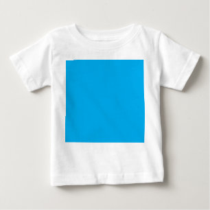 Solid Cyan Blue Background   Summer Minimal Style Baby T-Shirt