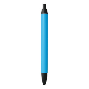 Solid Cyan Blue Background   Summer Minimal Style Black Ink Pen