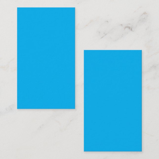 Solid Cyan Blue Background | Summer Minimal Style Enclosure Card (Front/Back)