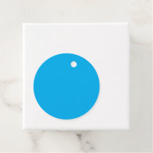 Solid Cyan Blue Background Summer Minimal Style Favour Tags