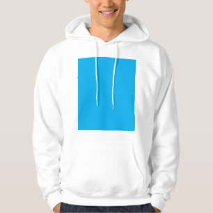 Solid Cyan Blue Background Summer Minimal Style Hoodie