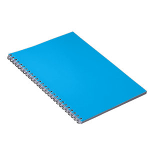 Solid Cyan Blue Background   Summer Minimal Style Notebook