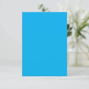Solid Cyan Blue Background   Summer Minimal Style RSVP Card