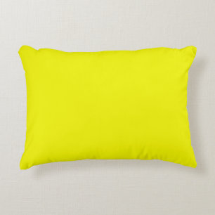 Solid daffodil yellow decorative cushion
