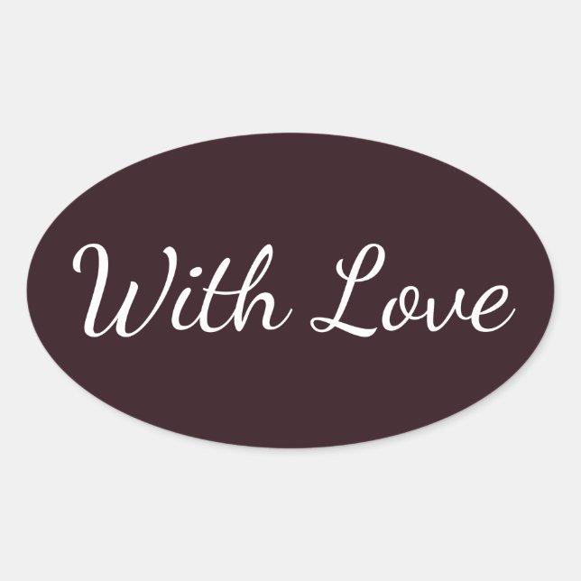 Solid Dark Crimson Oval Sticker (Front)
