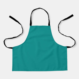 Solid dark cyan teal apron