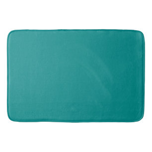 Solid dark cyan teal bath mat
