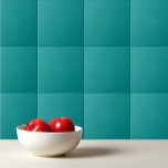 Solid dark cyan teal ceramic tile<br><div class="desc">Solid color dark cyan teal design.</div>