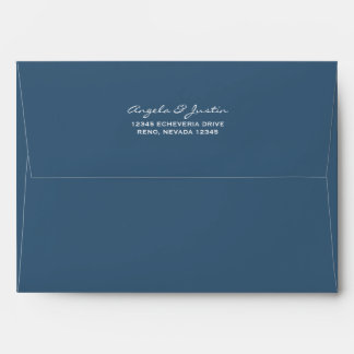 Solid Dark Denim Blue Envelope