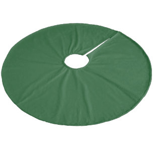 Solid Dark Forest Green Colour Fleece Tree Skirt