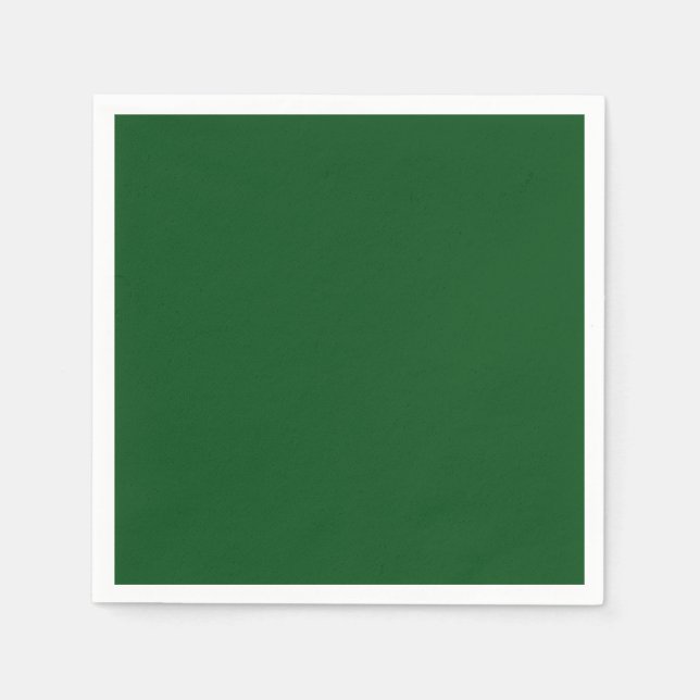 Solid Dark Forest Green Colour Napkin (Front)