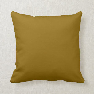 Solid dark gold brown cushion
