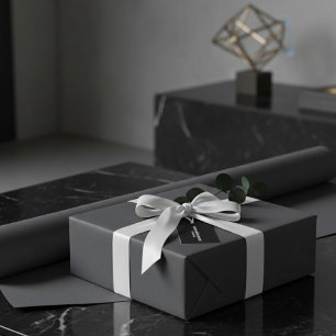 Solid Dark Grey / Charcoal Gift Wrap Paper