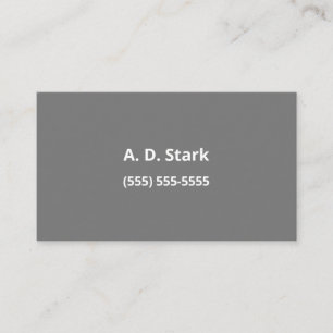 Solid Dark Grey Minimalist Business Cards