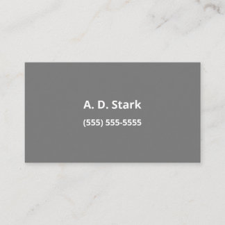 Solid Dark Grey Minimalist Business Cards
