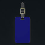 Solid Dark Navy Blue with Black Text Luggage Tag<br><div class="desc">Luggage tag with name and address on a solid dark navy blue background colour. Personalise with your name and address information using the easy templates. Font colour,  font style,  and font size are customisable.</div>