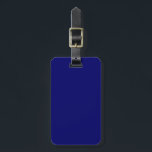 Solid Dark Navy Blue with Black Text Luggage Tag<br><div class="desc">Luggage tag with name and address on a solid dark navy blue background colour. Personalise with your name and address information using the easy templates. Font colour,  font style,  and font size are customisable.</div>