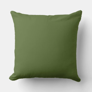 Solid Dark olive green Background Cushion
