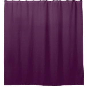 Solid dark plum purple shower curtain