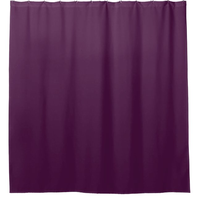 Solid dark plum purple shower curtain (Front)