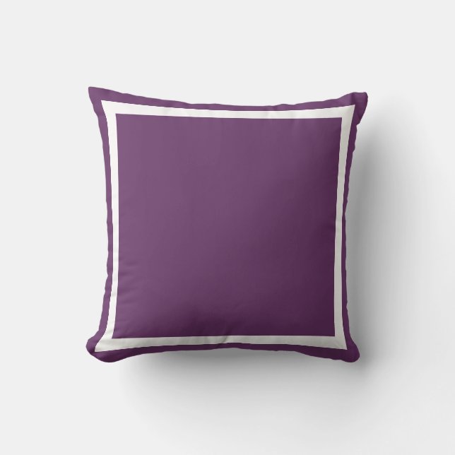 Solid Dark Soft powder Purple Bright  plain pillow (Front)