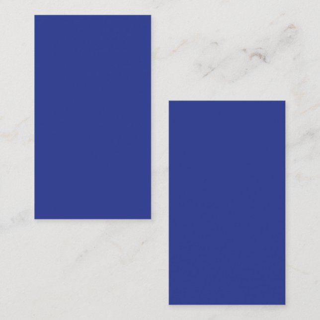 Solid Deep Blue Backdrop | Bold Minimalist Design Enclosure Card (Front/Back)