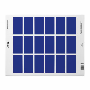Solid Deep Blue Backdrop Bold Minimalist Design Label