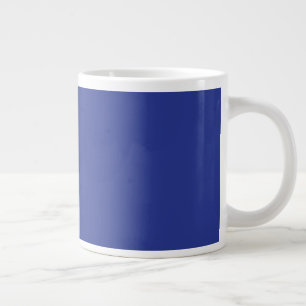 Solid Deep Blue Backdrop   Bold Minimalist Design Large Coffee Mug