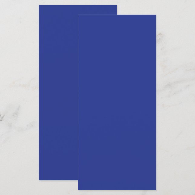 Solid Deep Blue Backdrop | Bold Minimalist Design Menu (Front/Back)