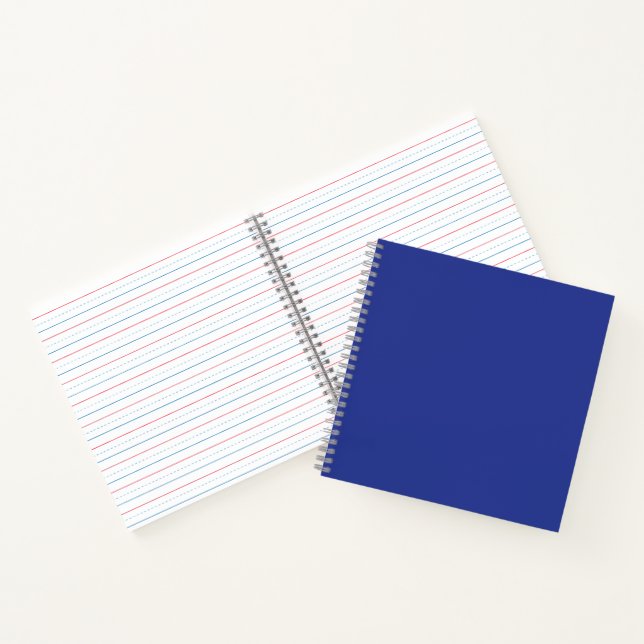 Solid Deep Blue Backdrop | Bold Minimalist Design Notebook (Inside)