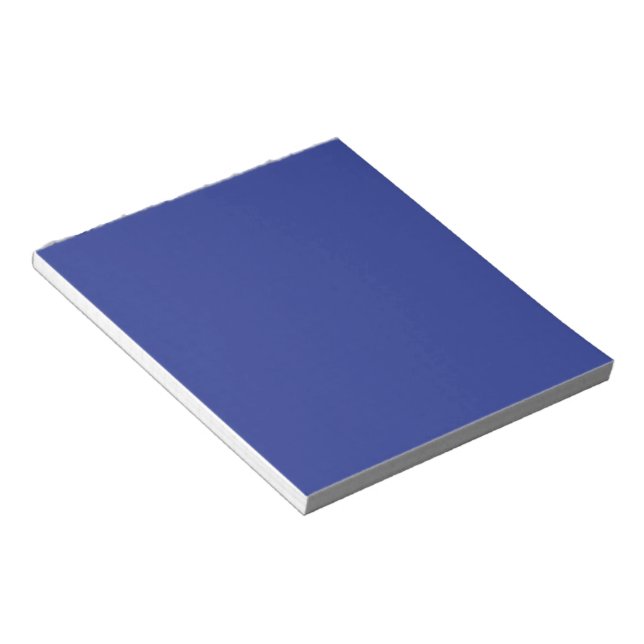 Solid Deep Blue Backdrop | Bold Minimalist Design Notepad (Angled)