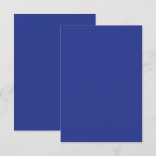 Solid Deep Blue Backdrop Bold Minimalist Design Thank You Card