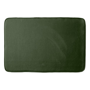 Solid deep forest green bath mat