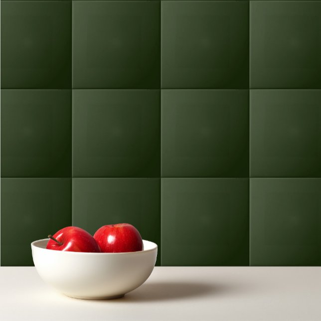 Solid deep forest green ceramic tile (Creator Uploaded)