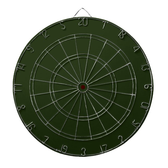 Solid deep forest green dartboard (Front)