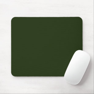 Solid deep forest green mouse pad