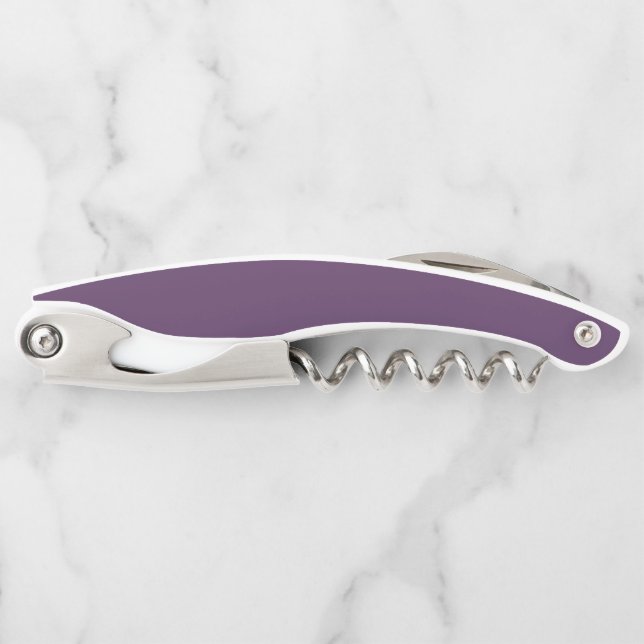 Solid Deep Purple Colour Modern Corkscrew (Front)