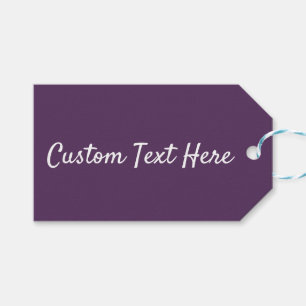 Solid Deep Purple Colour Modern Gift Tags