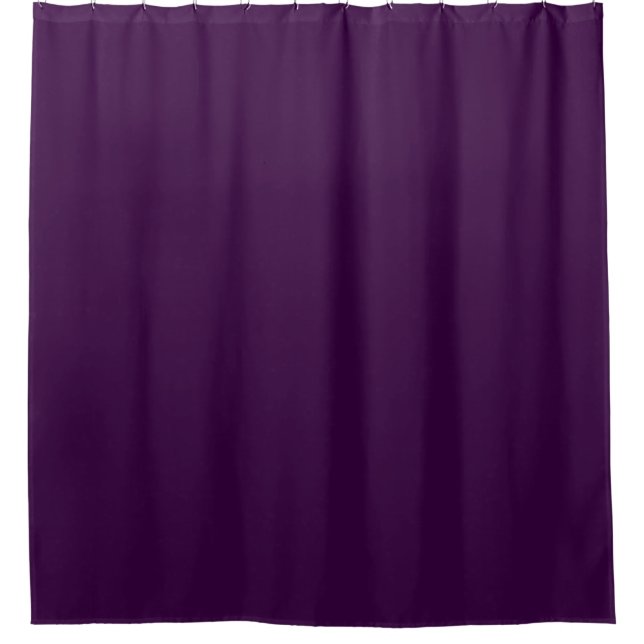 Solid deep purple dark plum shower curtain (Front)