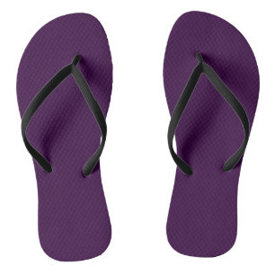 Solid deep purple dark plum thongs