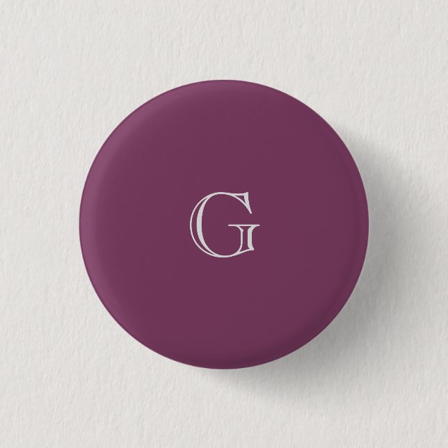 Solid Deep Purple Lilac Background Editable Text 3 Cm Round Badge (Front)