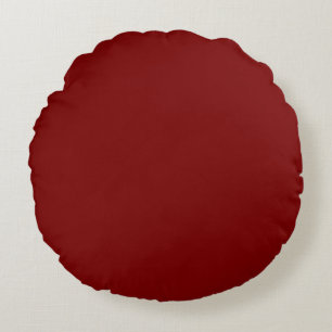 Solid Deep Red Pop of Colour Round Cushion