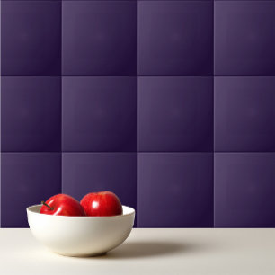 Solid deep violet purple ceramic tile