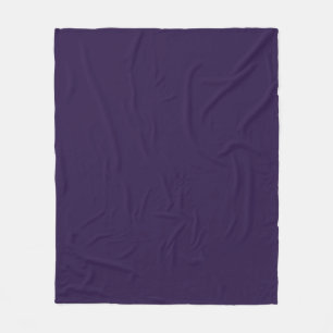 Solid deep violet purple fleece blanket