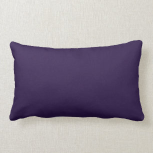Solid deep violet purple lumbar cushion